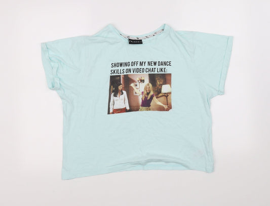 friends Womens Blue   Basic T-Shirt Size L