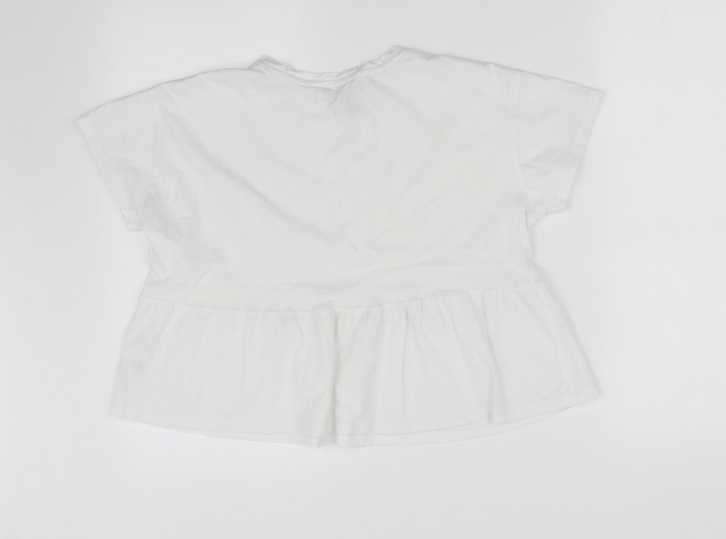 pre worn Girls White   Pullover Jumper Size 12-13 Years