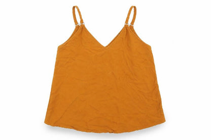 Front view of New Look women’s orange basic blouse, size UK 8