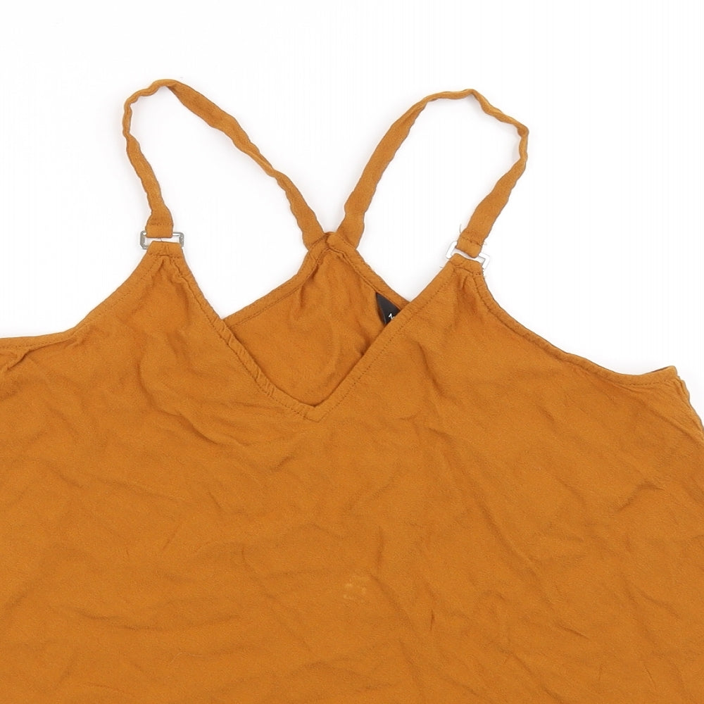 New Look Womens Orange   Basic Blouse Size 8