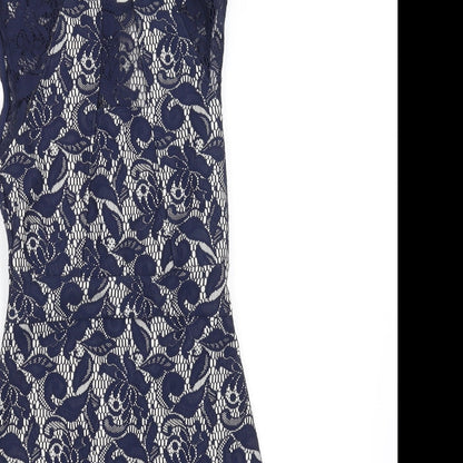 Preloved Warehouse Womens Blue   Fit & Flare  Size 10 - Detail