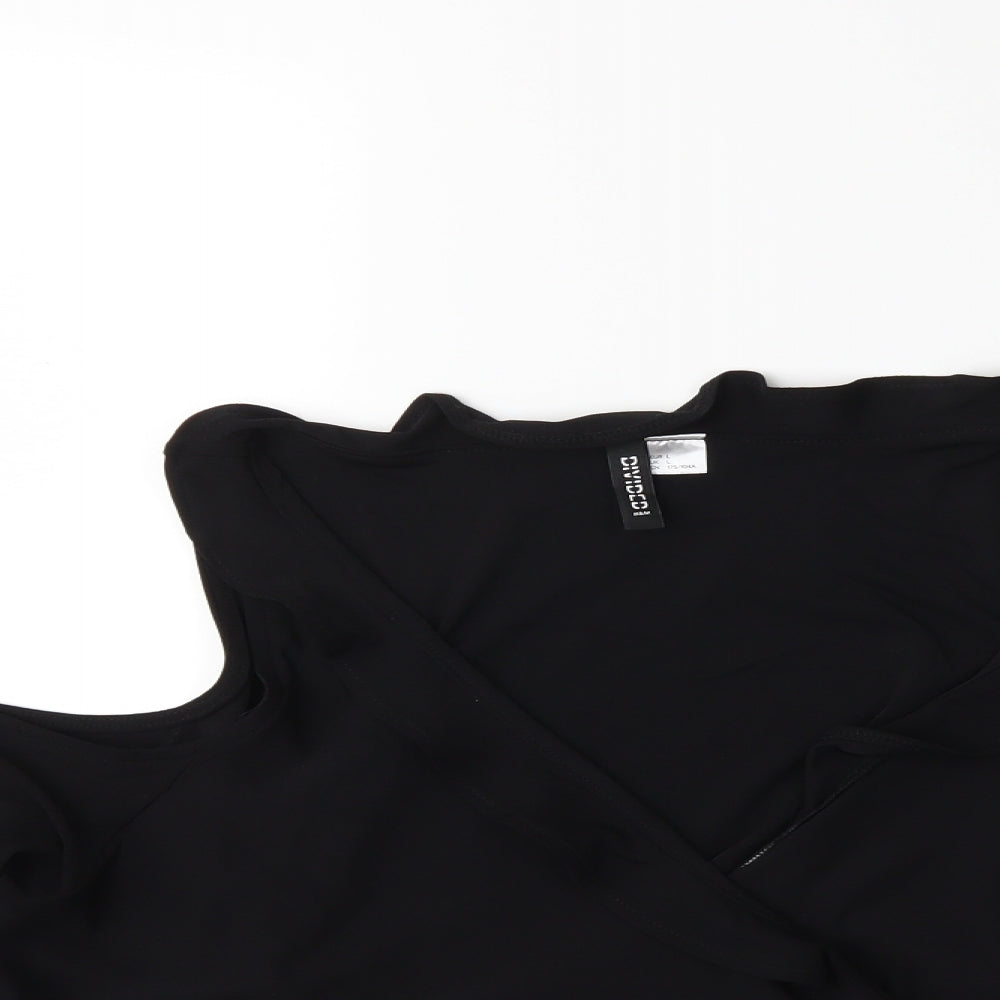 H&M Womens Black   Basic Blouse Size L