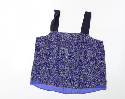 Additional front view of Next women’s blue basic tank, size UK 14