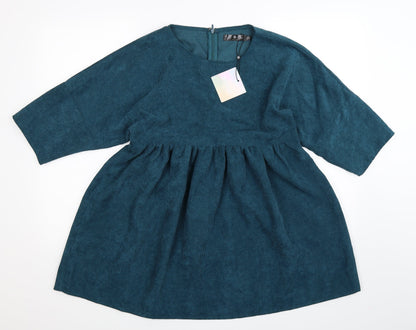 Additional front view of Missguided women’s blue fit & flare, size UK 6