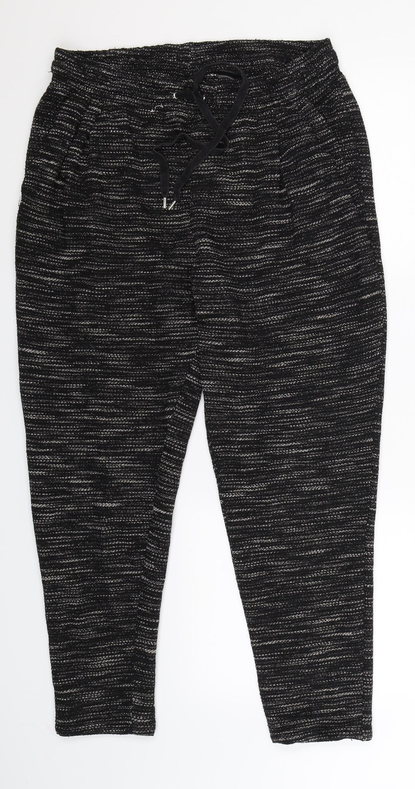 H&M Womens Black   Sweatpants Trousers Size 10 L25 in