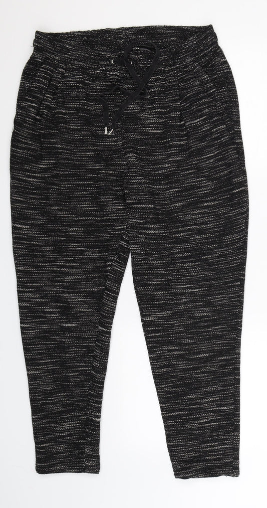 H&M Womens Black   Sweatpants Trousers Size 10 L25 in