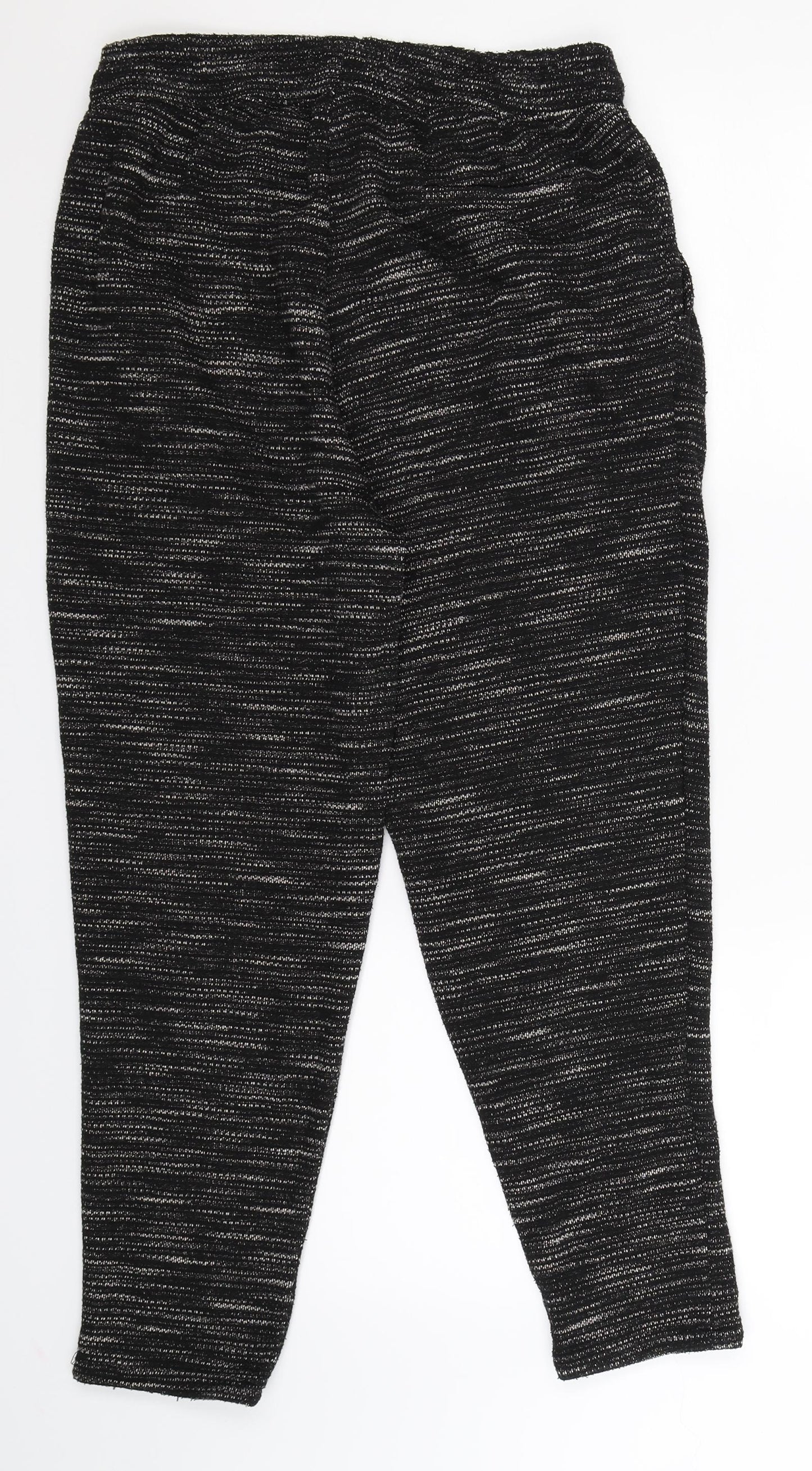 H&M Womens Black   Sweatpants Trousers Size 10 L25 in