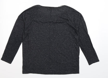 Back view of Atmosphere women’s grey basic t-shirt, size UK 8