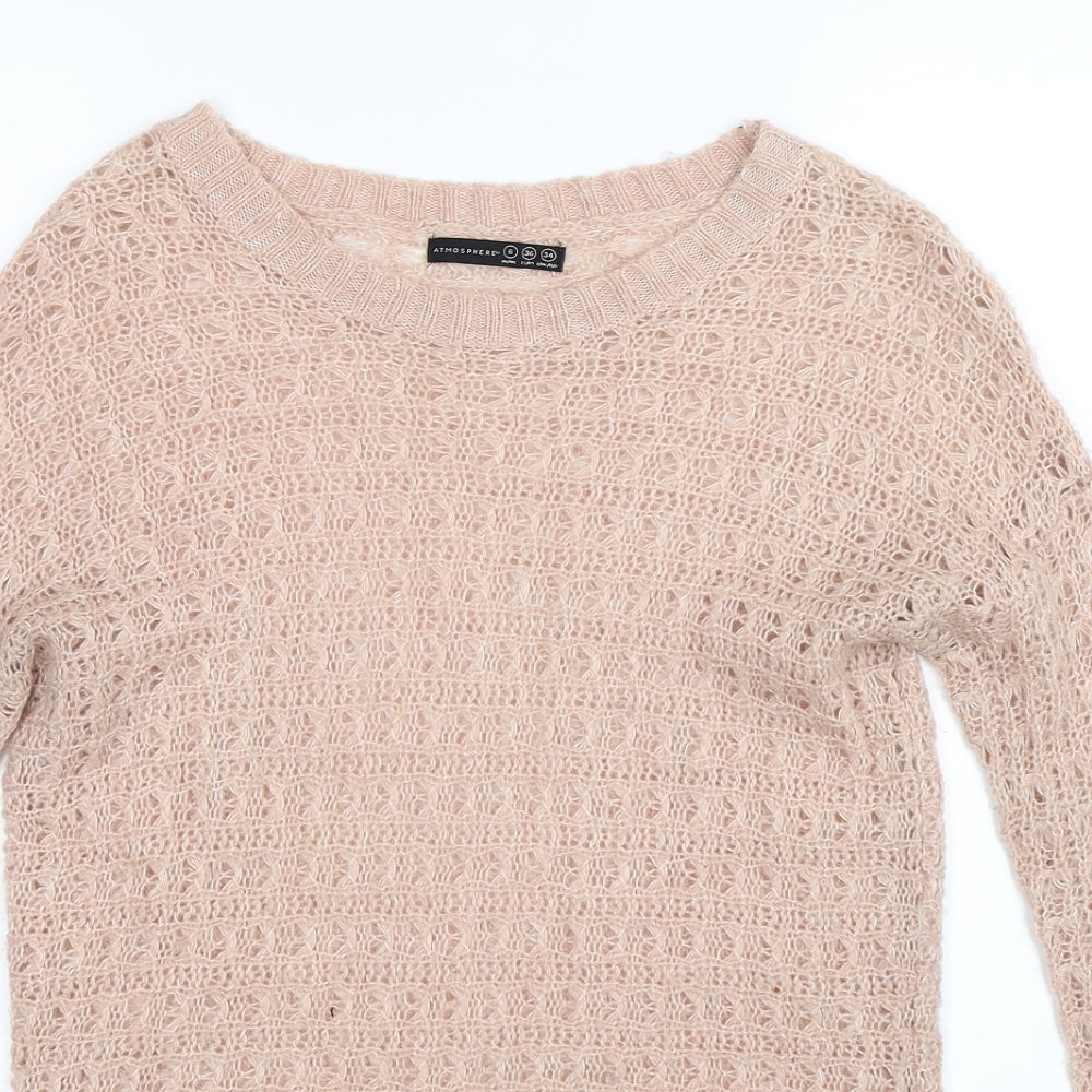 Atmosphere Womens Pink  Knit Pullover Jumper Size 8