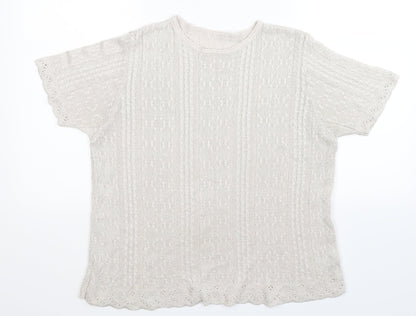 Additional front view of Berkertex women’s grey knit jumper, size UK 16
