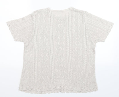 Back view of Berkertex women’s grey knit jumper, size UK 16