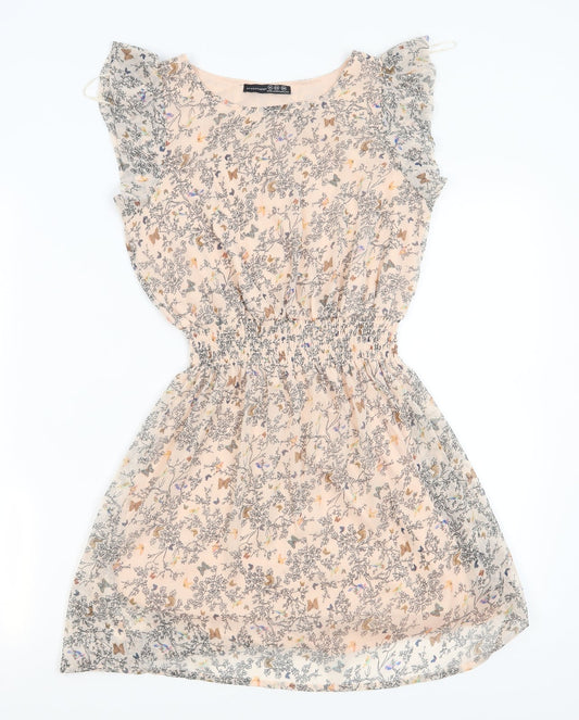 amosphere Womens Pink Floral  Fit & Flare  Size 10