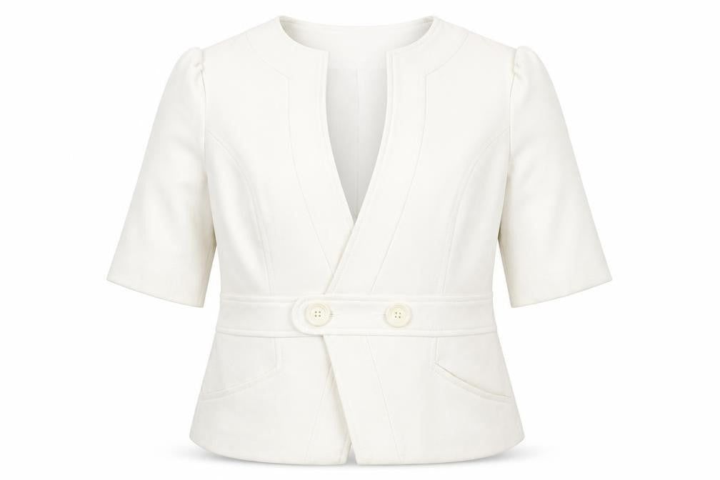 petra geneli Womens White   Quilted Coat Size 16