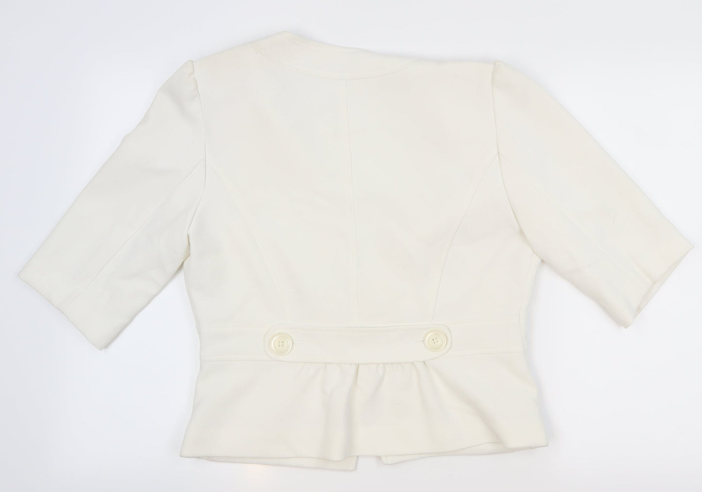 petra geneli Womens White   Quilted Coat Size 16