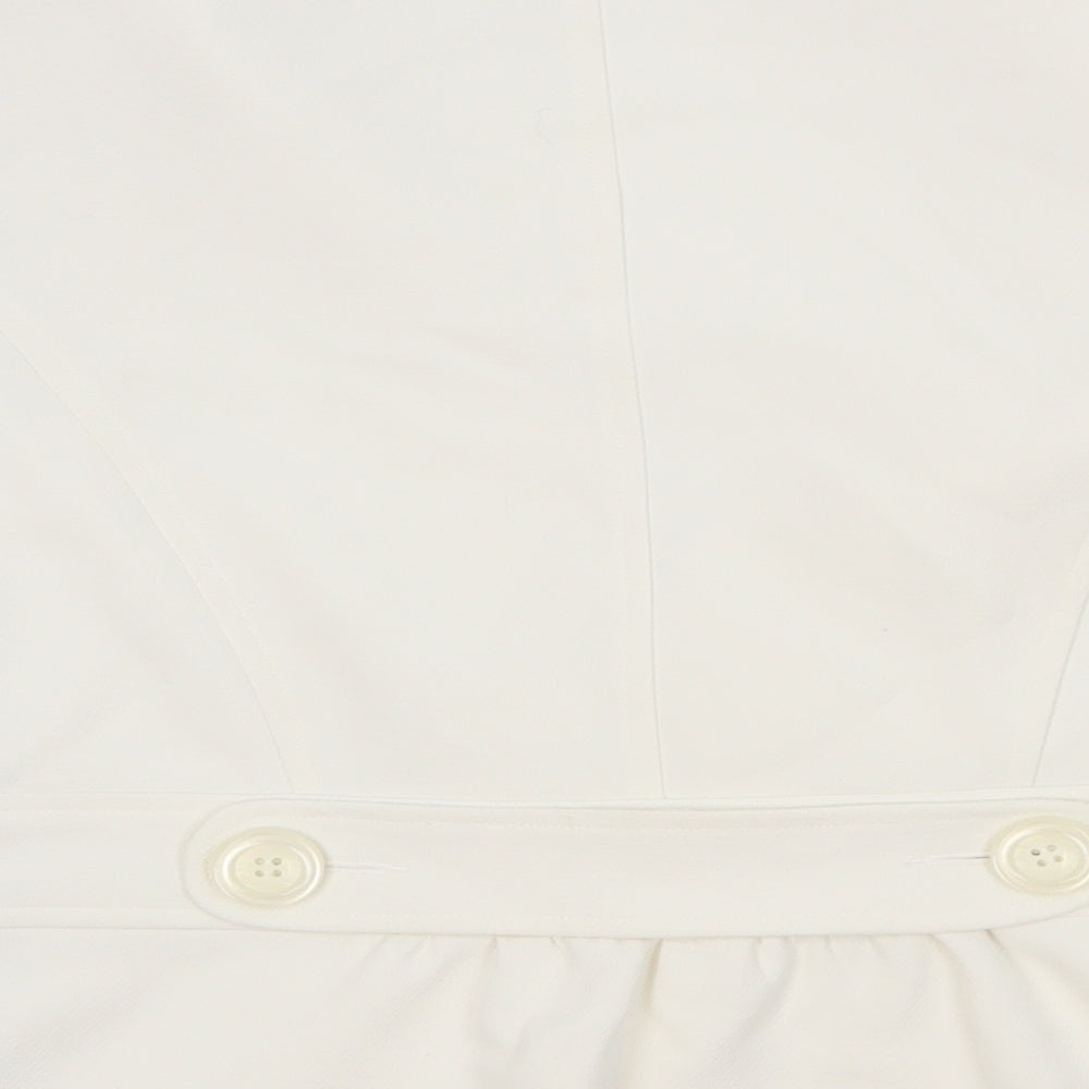 petra geneli Womens White   Quilted Coat Size 16