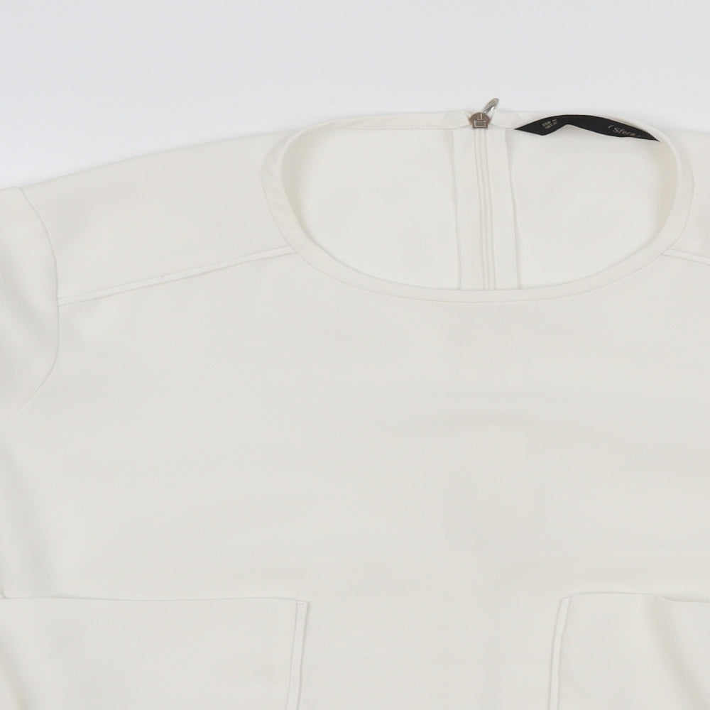 Sfera Womens White   Basic Blouse Size M