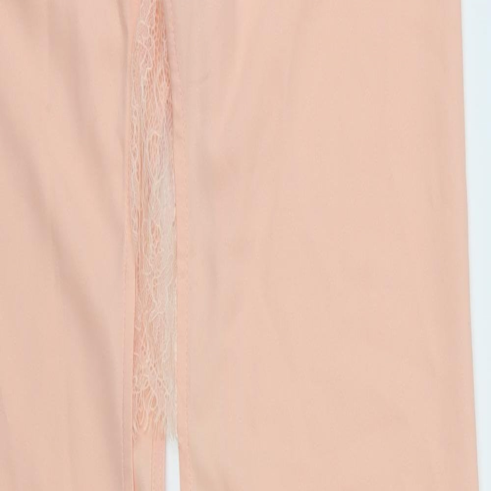Missguided Womens Pink   Dress Pants Trousers Size 10 L36 in - open legged