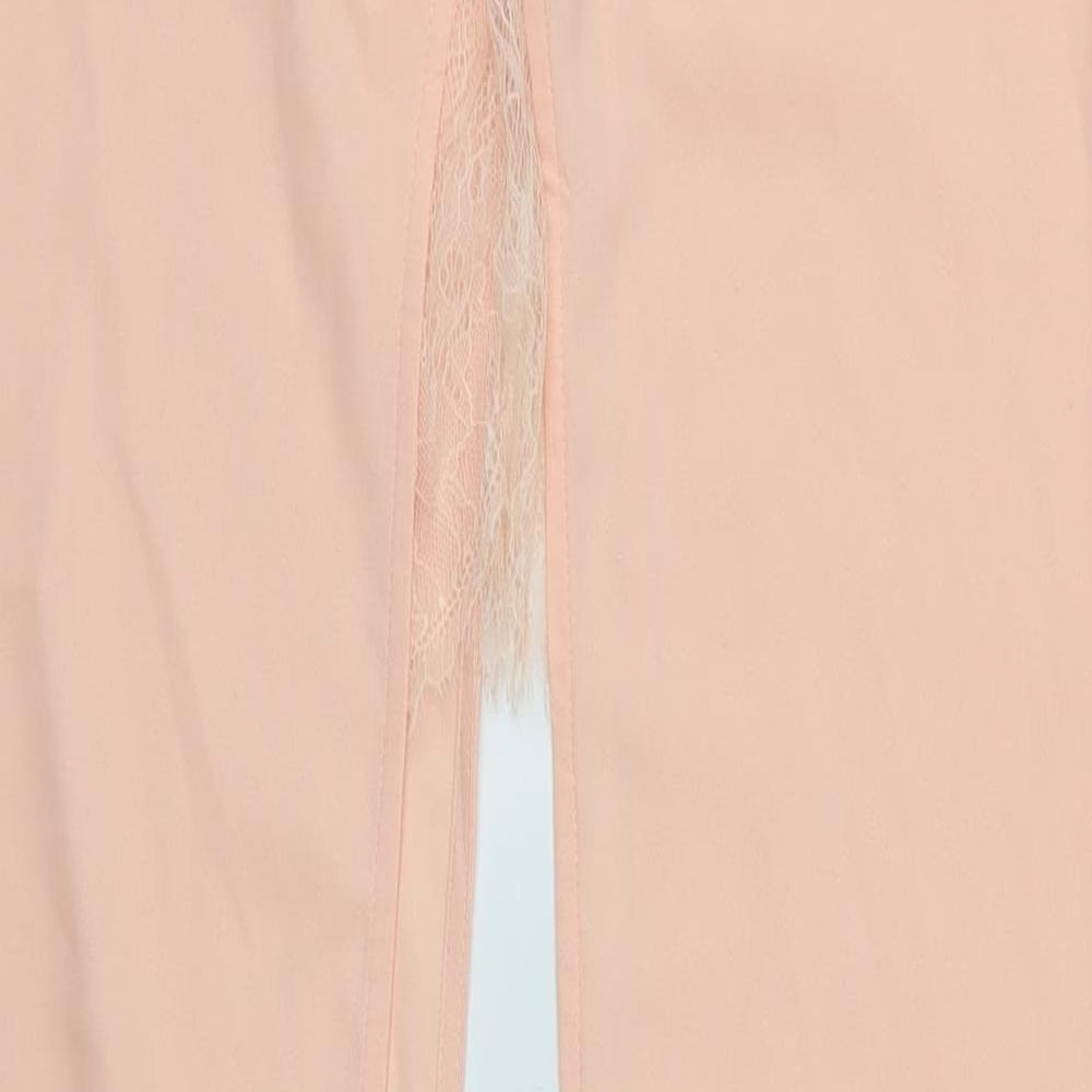 Missguided Womens Pink   Dress Pants Trousers Size 10 L36 in - open legged