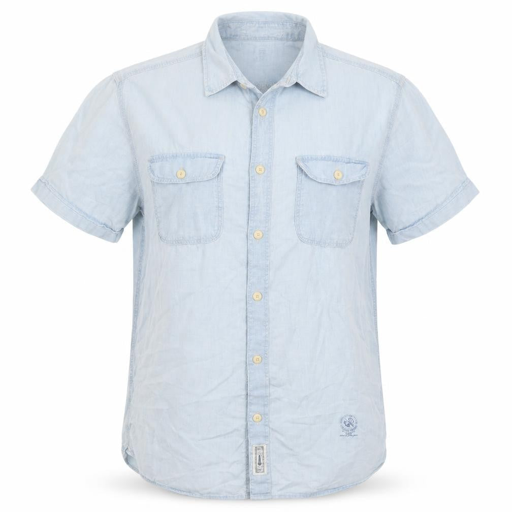 LOGG Womens Blue   Basic Button-Up Size M