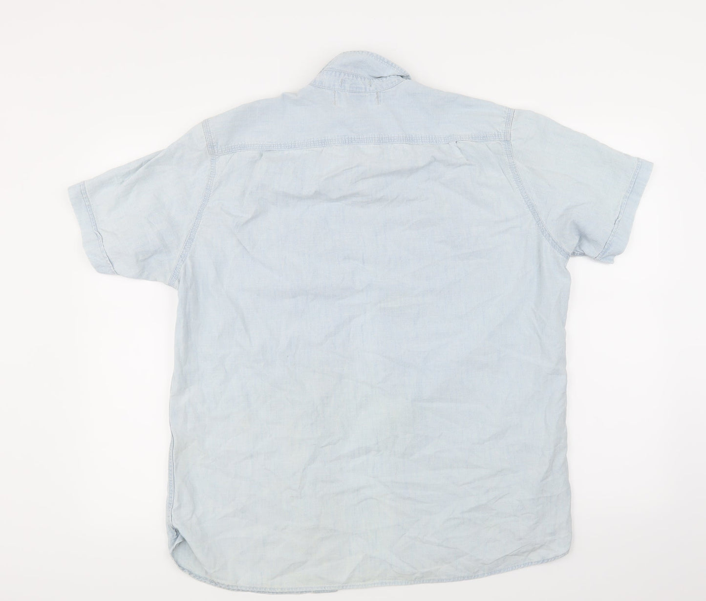 LOGG Womens Blue   Basic Button-Up Size M