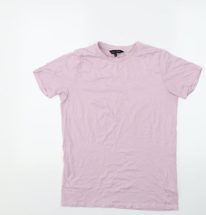 Front view of New Look women’s pink basic t-shirt, size UK 6