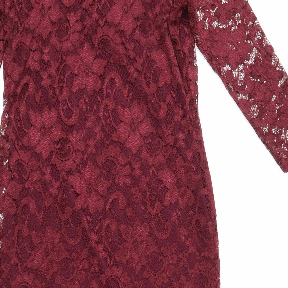 Preworn Womens Red Paisley  A-Line