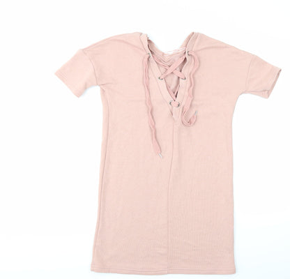Additional front view of Atmosphere women’s pink basic polo, size UK 6