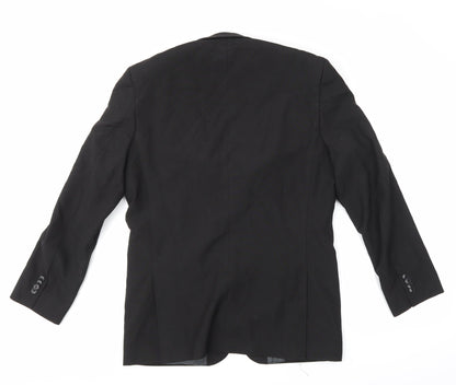 Back view of Greenwoods men’s black jacket suit jacket
