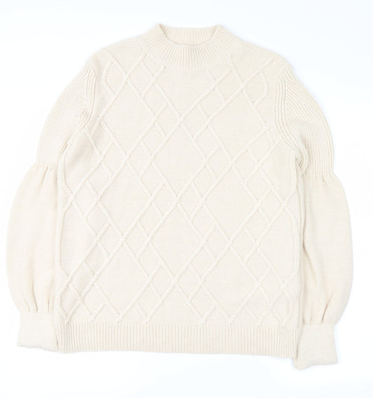 Papaya Womens White   Pullover Jumper Size L