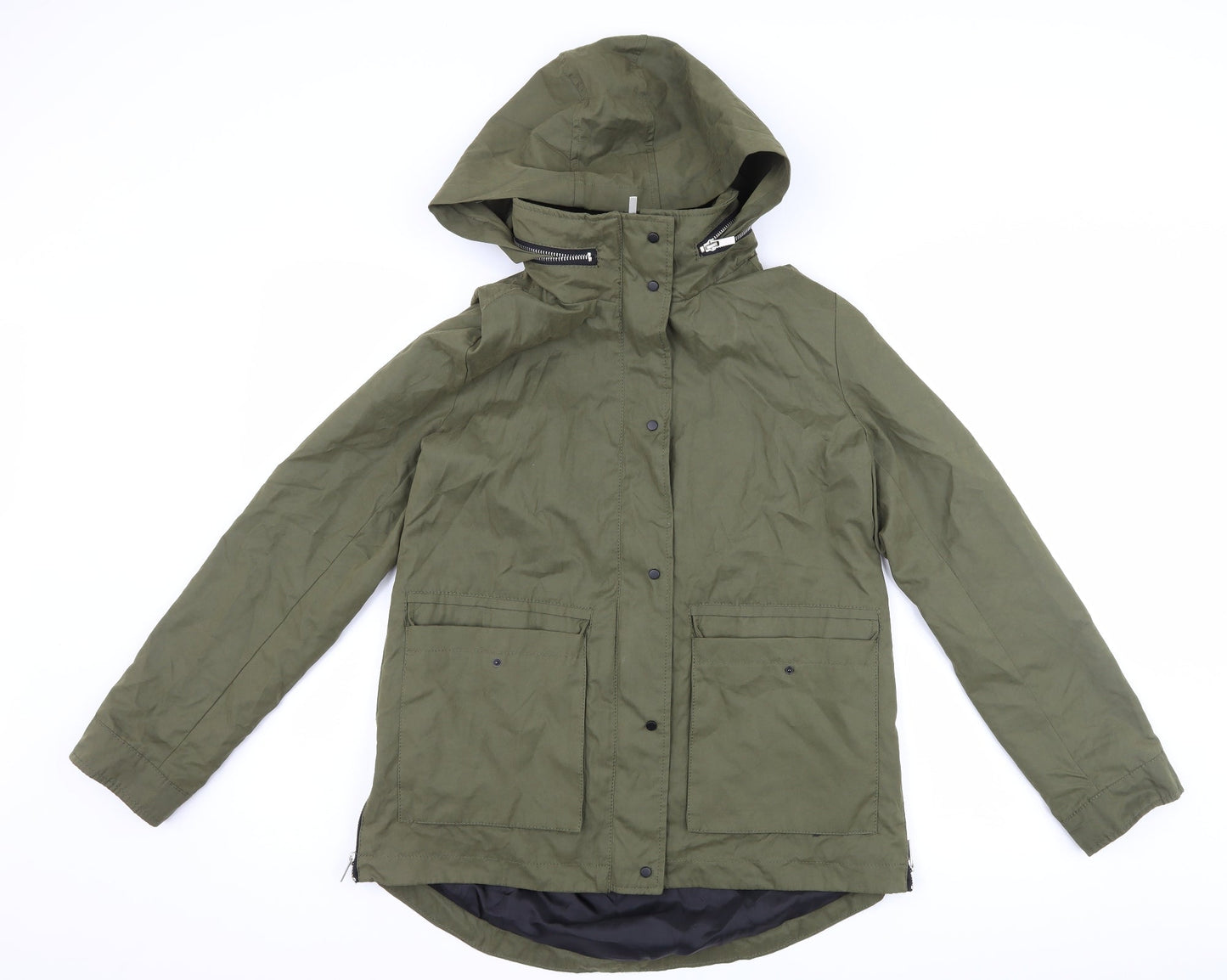 FOREVER 21 Womens Green   Trench Coat Coat Size S