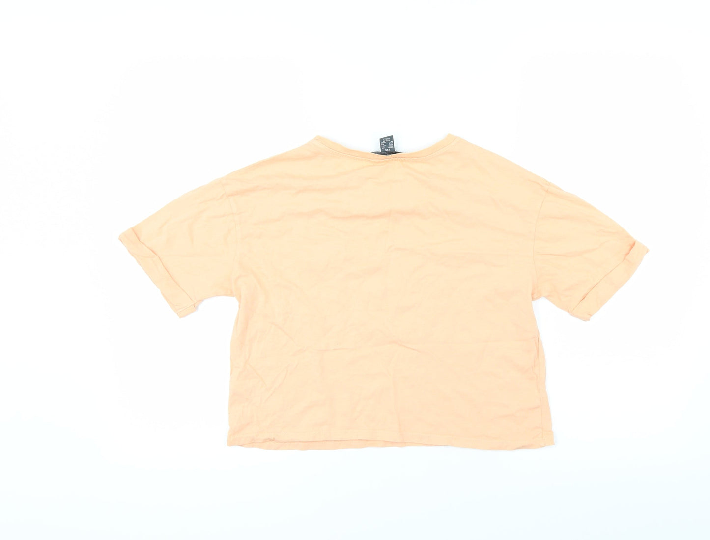 Primark Womens Orange   Cropped T-Shirt Size 2XS