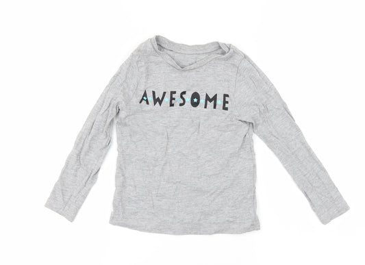 George Boys Grey   Basic T-Shirt Size 3-4 Years  - awesome