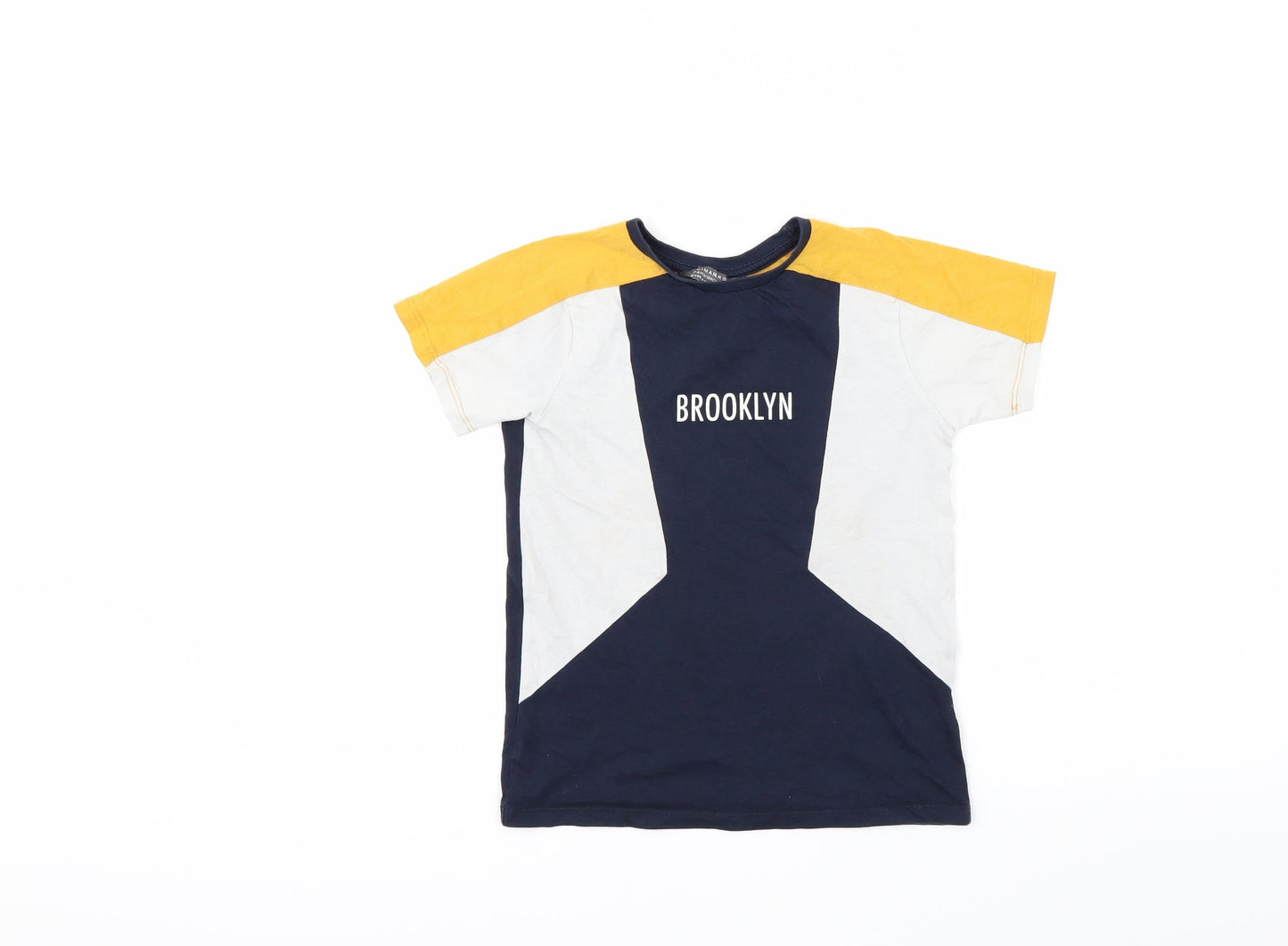 Primark Boys Blue   Basic T-Shirt Size 7-8 Years  - brooklyn