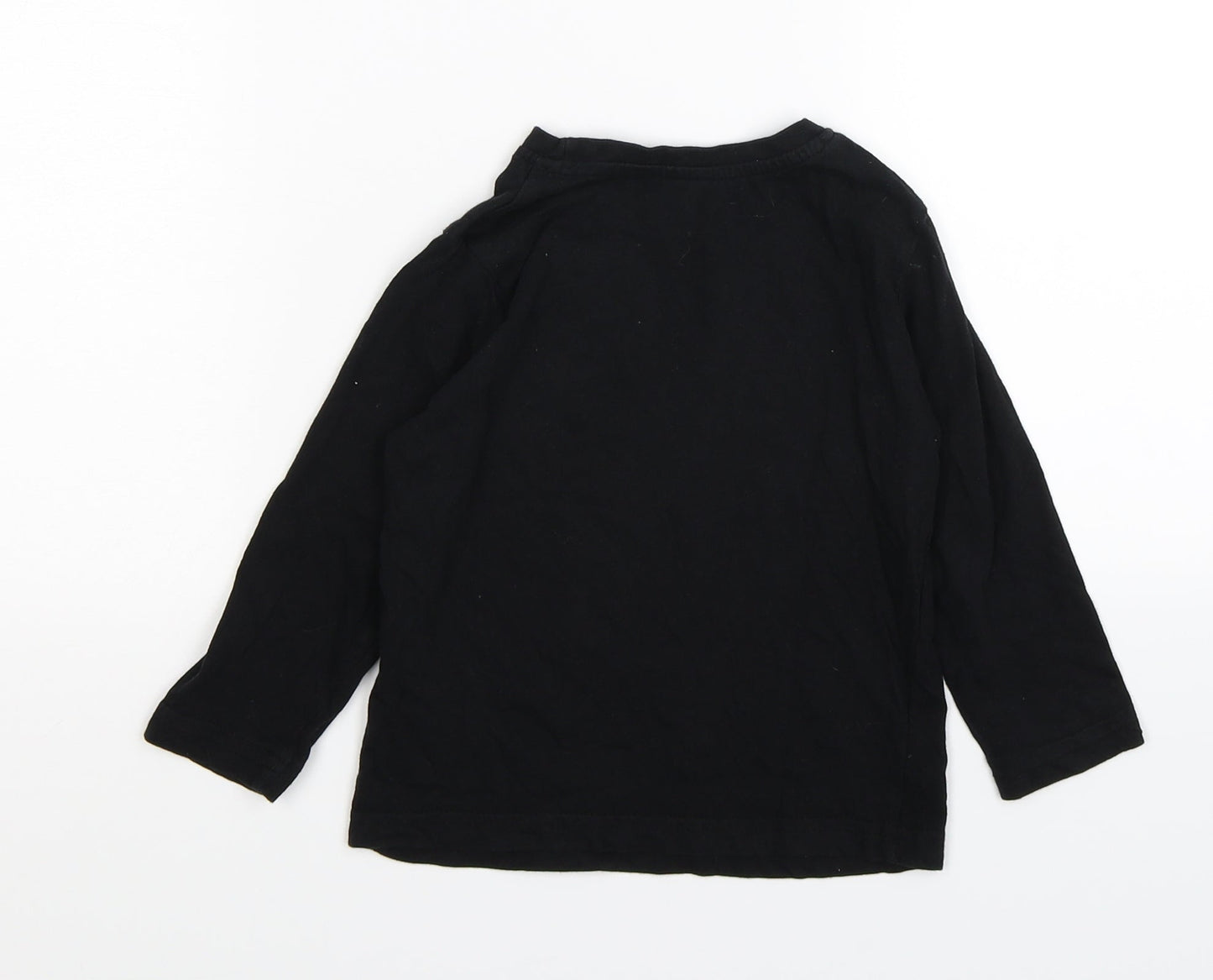 Primark Boys Black   Basic T-Shirt Size 2-3 Years  - dinosaur