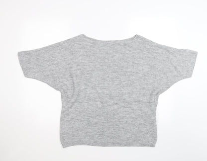 Additional front view of Nina Murati women’s grey knit jumper, size M