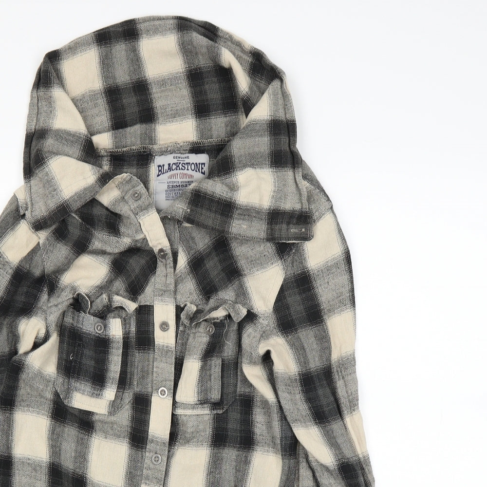 Blackstone Mens Black    Button-Up Size S