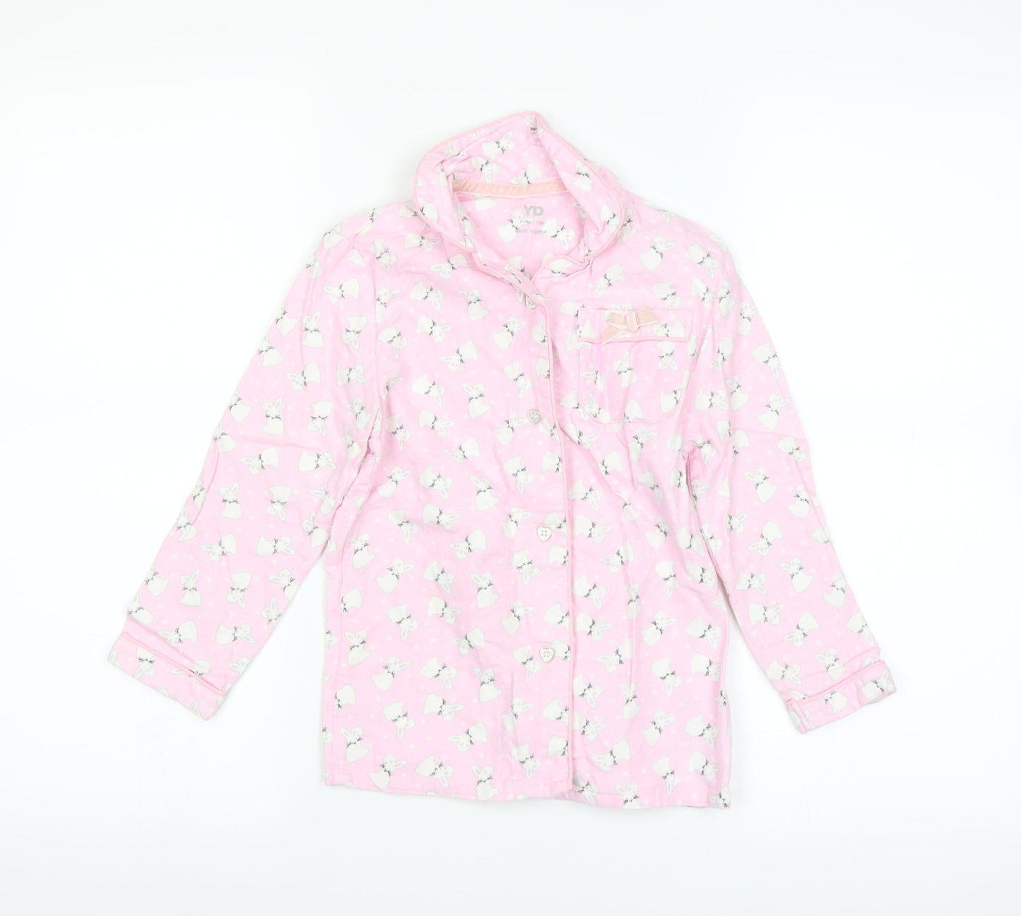 YD Girls Pink   Basic Button-Up Size 6-7 Years
