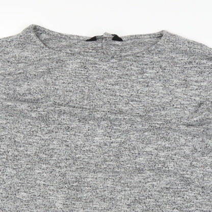 Close-up detail of Dorothy Perkins women’s grey jumper, size UK 16