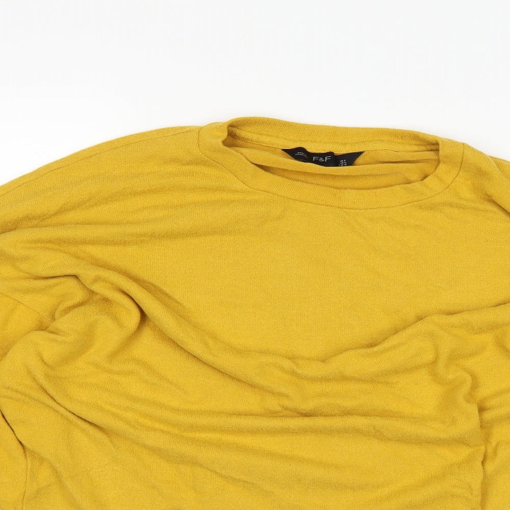 F&F Womens Yellow   Pullover Jumper Size 14