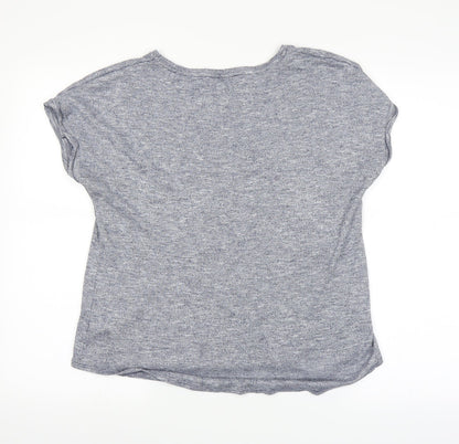 Back view of Papaya women’s blue basic t-shirt, size UK 14