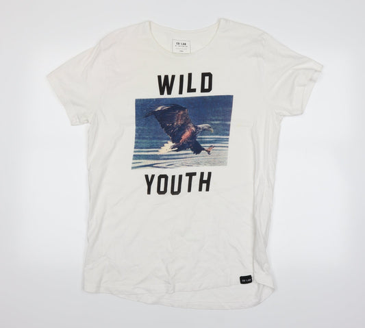 CO LABS Mens White    T-Shirt Size L