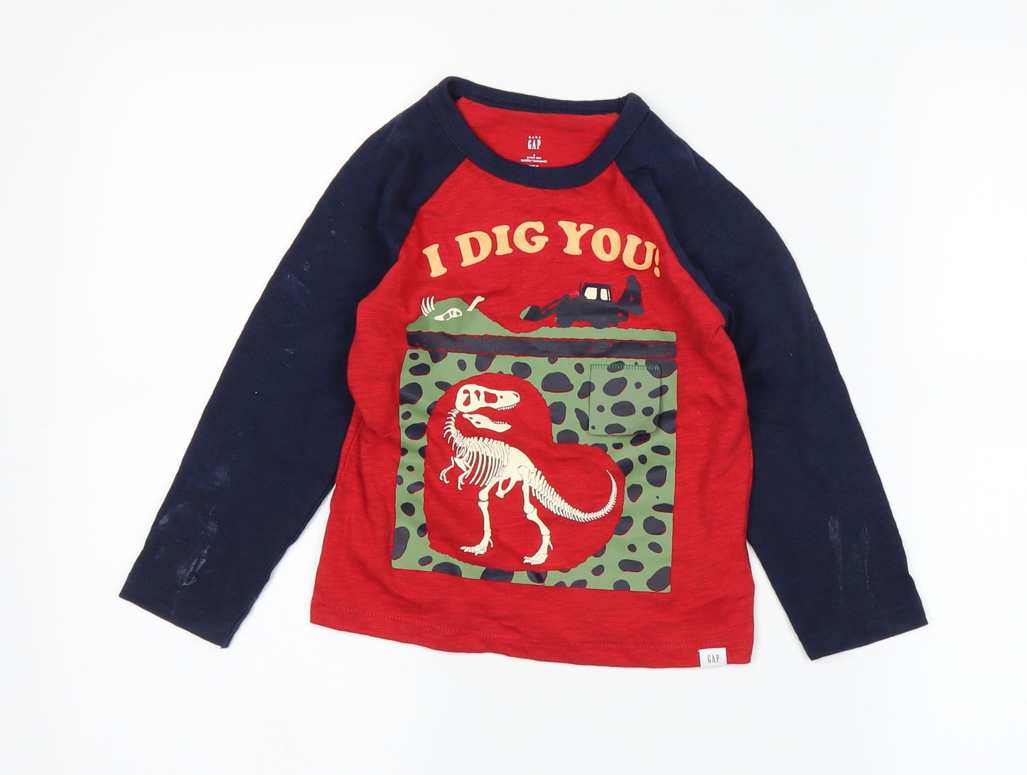 Gap Boys Red   Basic T-Shirt Size 4 Years