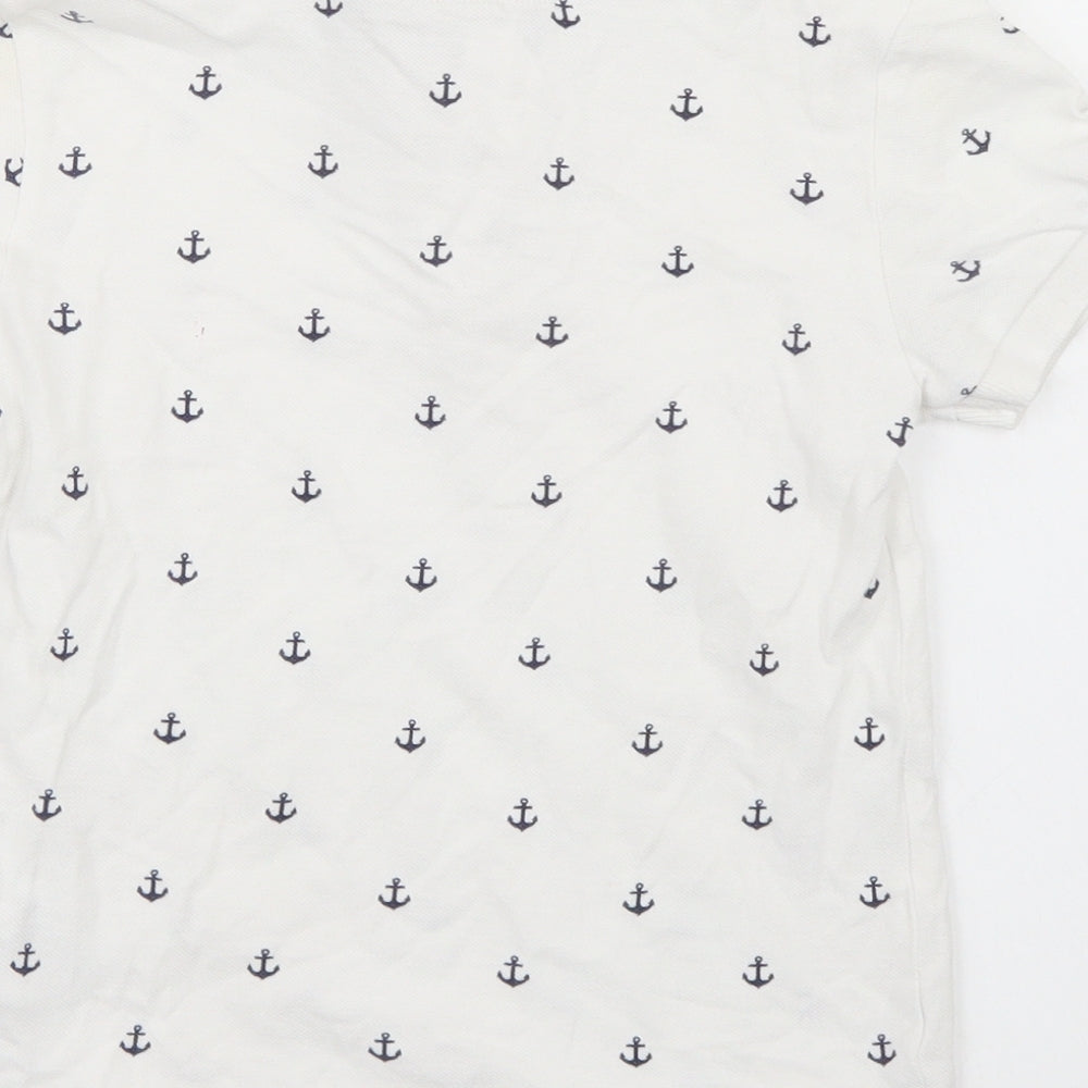 H&M Boys White   Basic Polo Size 7-8 Years
