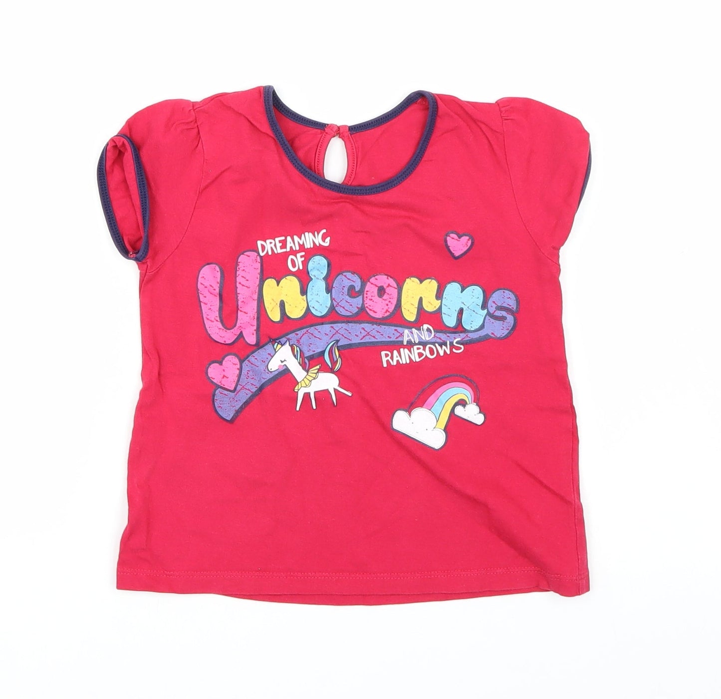 Matalan Girls Pink   Basic T-Shirt Size 3-4 Years
