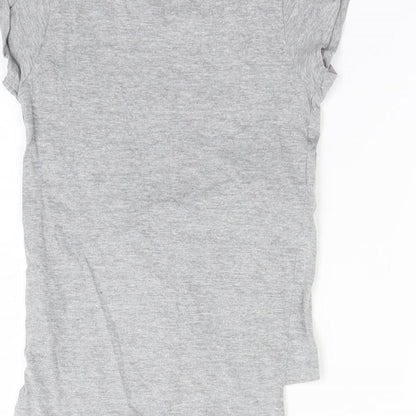 Brand and care label for Pep&Co girls’ grey basic t-shirt, size 3, years