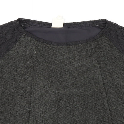 Close-up detail of One September women’s grey knit jumper, size M