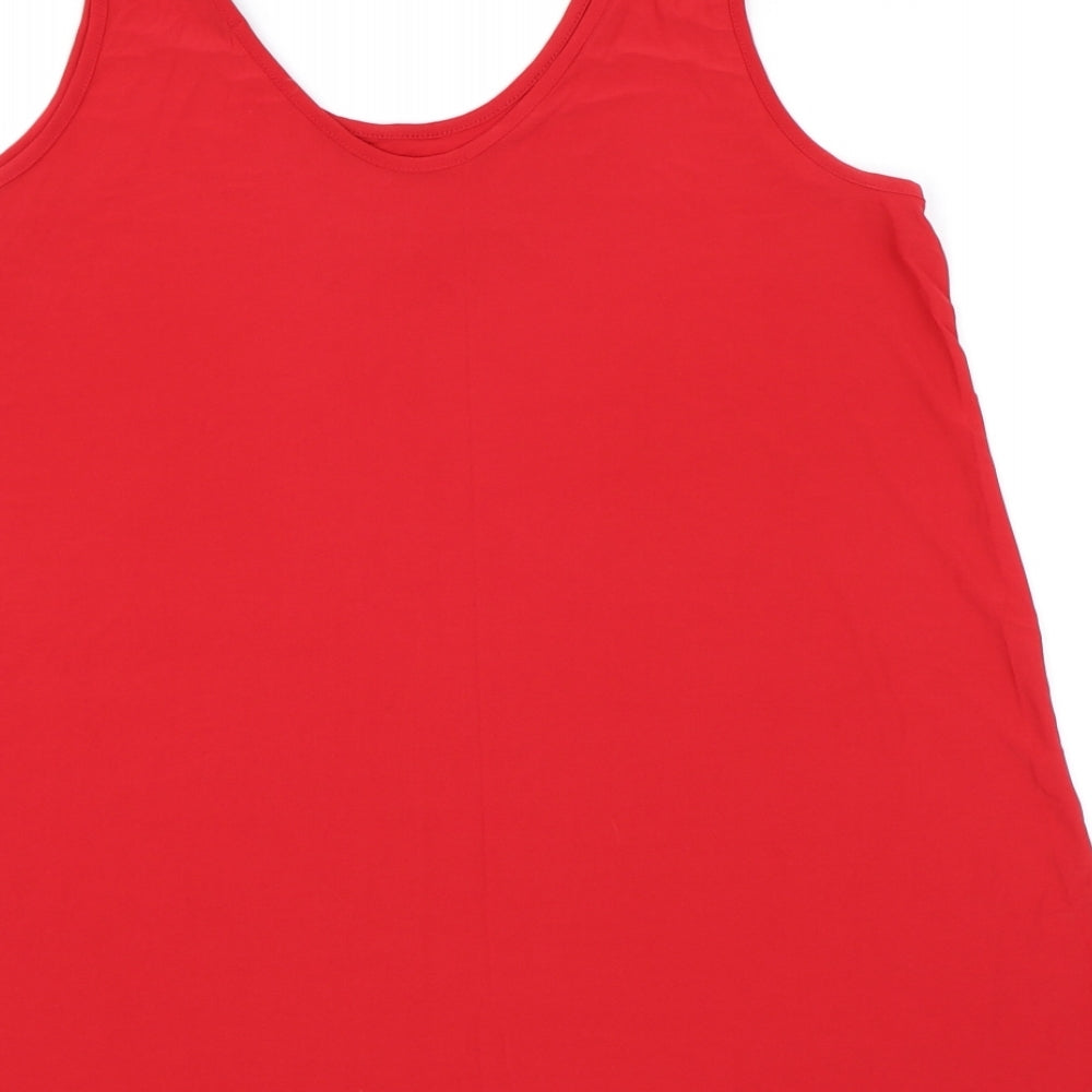 Nicole Collection Womens Red   Basic Tank Size L