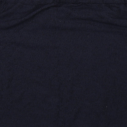 Brand and care label for Peacocks women’s blue basic blouse, size UK 14