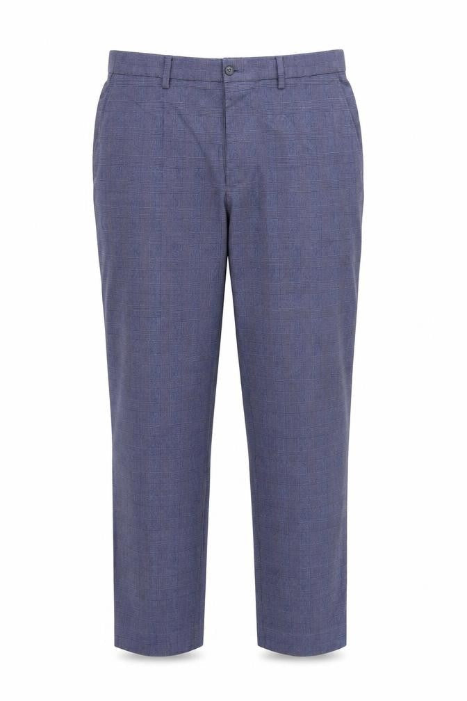 Marks & Spencer Mens Blue Check Rayon Dress Pants Trousers  L31 in