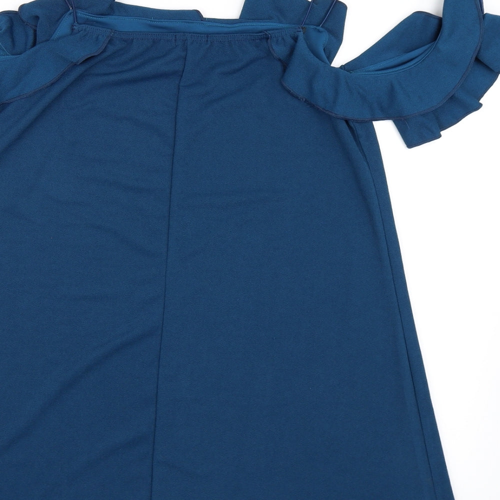 Boohoo Womens Blue   A-Line  Size 14